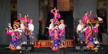 Sanggar Eka Mahardika Putra dalam rangkaian Festival Seni Bali Jani (FSBJ) VIII Tahun 2026 di Taman Budaya Art Center Denpasar, Selasa (14/7/2026).