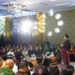 Seorang model saat tampil pada acara peluncuran Dekranasda Bali Fashion Road Show. -IST
