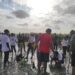 Komunitas Bungawaru Bali dan GEPAB saat ikut terlibat dalam aksi tanam mangrove dan bersih-bersih. - BALITOPIK.COM