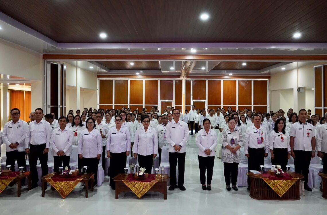 Bimbingan Teknis (Bimtek) Bina Posyandu Angkatan IX di UPTD Balai Pelatihan Kesehatan dan Masyarakat (Bapelkesmas) Dinas Kesehatan Provinsi Bali, Denpasar, Senin (27/7/2026).