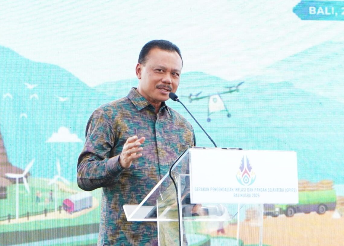 Sekretaris Daerah Provinsi Bali, Dewa Made Indra, saat menghadiri Gerakan Pengendalian Inflasi dan Pangan Sejahtera (GPIPS) Wilayah Bali–Nusa Tenggara 2026 di Daya Tarik Wisata (DTW) Subak Jatiluwih, Kabupaten Tabanan, Senin (27/7/2026). -IST