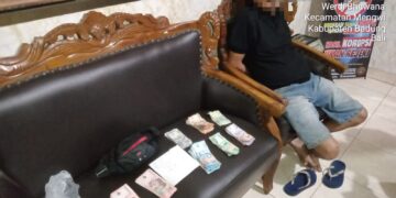 Terduga pelaku setelah diamankan pihak kepolisian. -IST
