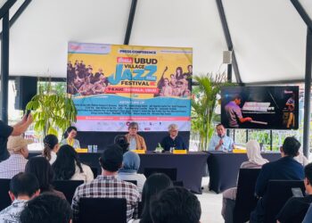 Konferensi pers Sthala Ubud Village Jazz Festival (SUVJF) 2026. -BALITOPIK.COM