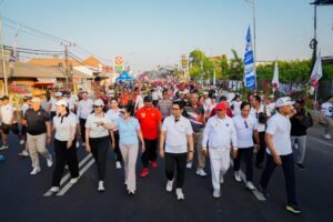 Bupati Badung saat uji coba Car Free Day (CFD) Kerobokan. -IST