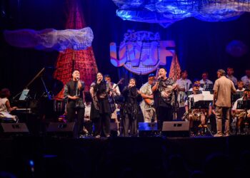 Penampilan sejumlah musisi pada pembukaan Sthala Ubud Village Jazz Festival (UVJF) 2026. -IST