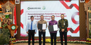 Perjanjian Kerja Sama antara PT Bank Pembangunan Daerah Bali (Bank BPD Bali) dengan Kejaksaan Tinggi Bali. -IST