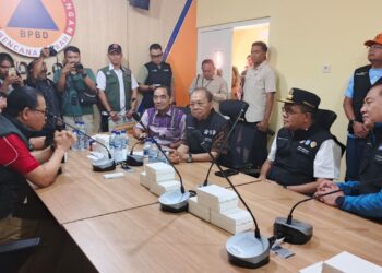 Gubernur Bali Wayan Koster saat mengunjungi NTT pasca gempa. -IST