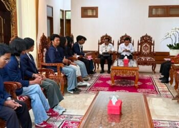 Gubernur Bali Wayan Koster saat menerima audiensi BEM Pertanian Unud. -IST