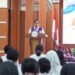Ketua Tim Pembina (TP) Posyandu Provinsi Bali, Ny. Putri Koster saat membuka Bimbingan Teknis (Bimtek) Bina Posyandu Angkatan XI Tahun 2026. -IST