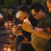 Solidaritas Jurnalis Bali saat menggelar doa bersama di Monumen Bajra Shandi. -PFI Denpasar
