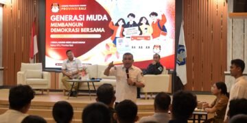 Ketua Komisi Pemilihan Umum (KPU) Provinsi Bali I Dewa Agung Gede Lidartawan saat memberikan edukasi kepemiluan kepada Organisasi Kemasyarakatan Pemuda (OKP) se-Kabupaten Buleleng, 31 Agustus 2026. -IST