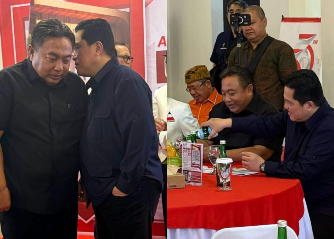 Erick Tohir dan Nyoman Parta. -Medsos Nyoman Parta