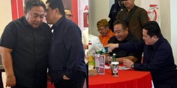 Erick Tohir dan Nyoman Parta. -Medsos Nyoman Parta