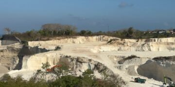 Potret pertambangan di kawasan Kampial, Nusa Dua, Kabupaten Badung. -IST