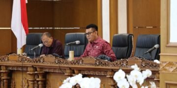 Gubernur Bali Wayan Koster (kiri) dan Ketua DPRD bali Dewa Made Mahayadnya alias Dewa Jack. -BALITOPIK.COM