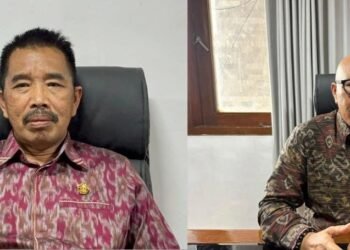 Ketua dan Sekretaris Komisi I DPRD Bali, I Nyoman Budiutama (kiri) dan I Nyoman Oka Antara. -IST
