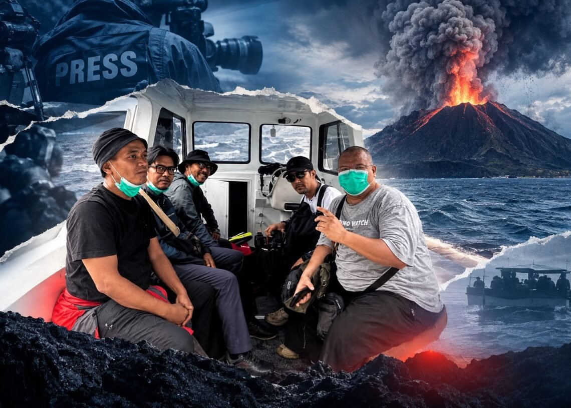 Lima Jurnalis hilang kontak saat akan liputan ke Gunung Anak Krakatau dan saat ini masih dalam pencarian. -ILUSTRASI