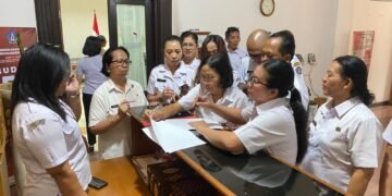 Tim Pembinaan Kepegawaian dan Penegakan Pelanggaran Disiplin ASN atau Tim Disiplin Pemkab Badung kembali melakukan inspeksi mendadak (sidak). -IST