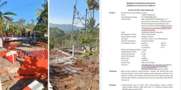 Dokumen dan proyek menara telekomunikasi di Desa Bongancina, Kecamatan Busungbiu, Buleleng. -IST