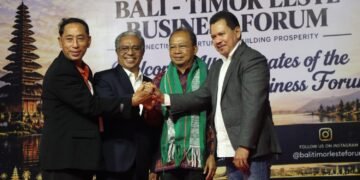 Gubernur Bali Wayan Koster saat menerima delegasi Timor Leste. -BALITOPIK.COM